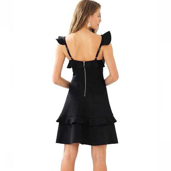 Lilly Pulitzer Astoria Ruffle Dress In Onyx - Picture 2 of 11
